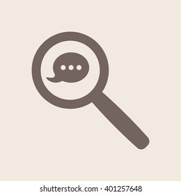 Speech bubbles  icon, vector illustration. Flat design style