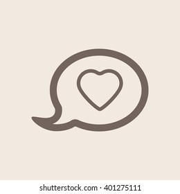 Speech bubbles  icon, vector illustration. Flat design style