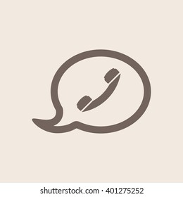 Speech bubbles  icon, vector illustration. Flat design style