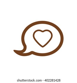 Speech bubbles  icon, vector illustration. Flat design style