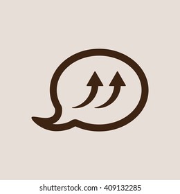 Speech bubbles  icon, vector illustration. Flat design style