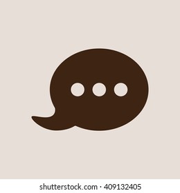 Speech bubbles  icon, vector illustration. Flat design style