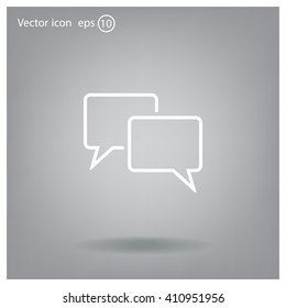 Speech bubbles icon. vector illustration
