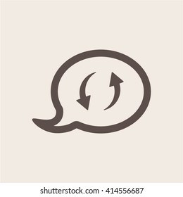 Speech bubbles  icon, vector illustration. Flat design style