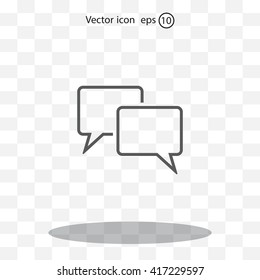 Speech bubbles icon. vector illustration