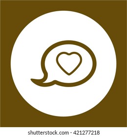 Speech bubbles  icon, vector illustration. Flat design style