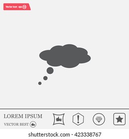  speech bubbles icon, vector illustration. Flat design style