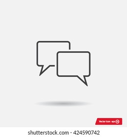 Speech bubbles icon. vector illustration