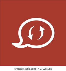 Speech bubbles  icon, vector illustration. Flat design style