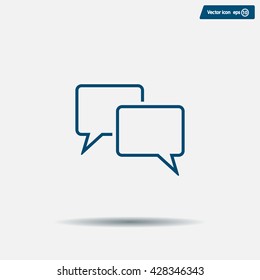 Speech bubbles icon. vector illustration