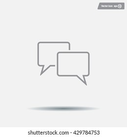Speech bubbles icon. vector illustration
