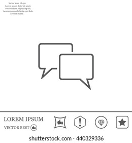 Speech bubbles icon. vector illustration