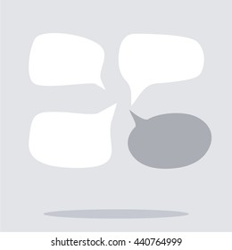 Speech bubbles Icon, Vector illustration