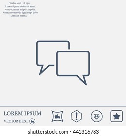 Speech bubbles icon. vector illustration