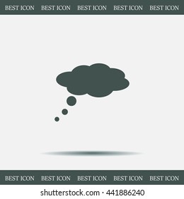 speech bubbles icon, vector illustration. Flat design style