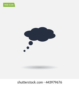  speech bubbles icon, vector illustration. Flat design style
