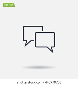 Speech bubbles icon. vector illustration