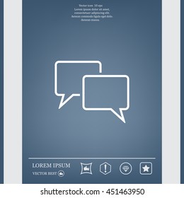 Speech bubbles icon. vector illustration