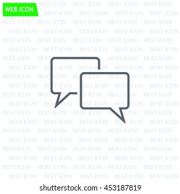 Speech bubbles icon. vector illustration