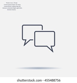 Speech bubbles icon. vector illustration