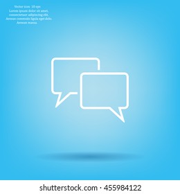 Speech bubbles icon. vector illustration
