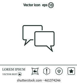 Speech bubbles icon. vector illustration