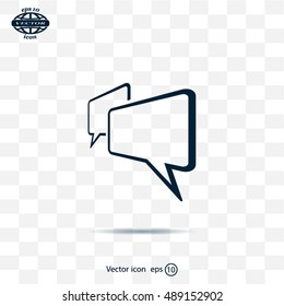 Speech bubbles icon. vector illustration