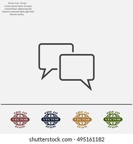 Speech bubbles icon. vector illustration