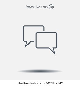 Speech bubbles icon. vector illustration