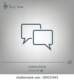 Speech bubbles icon. vector illustration