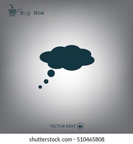  speech bubbles icon, vector illustration. Flat design style