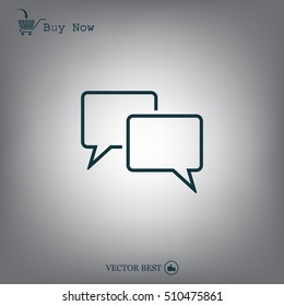 Speech bubbles icon. vector illustration