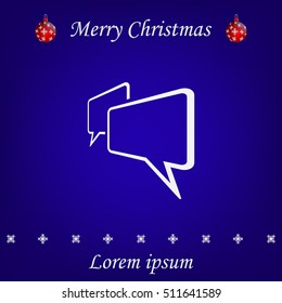 Speech bubbles icon. vector illustration