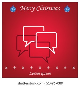 Speech bubbles icon. vector illustration