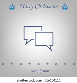 Speech bubbles icon. vector illustration