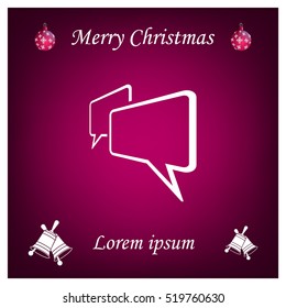 Speech bubbles icon. vector illustration