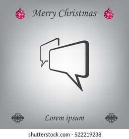 Speech bubbles icon. vector illustration