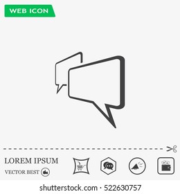 Speech bubbles icon. vector illustration
