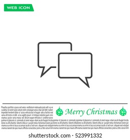 Speech bubbles icon. vector illustration