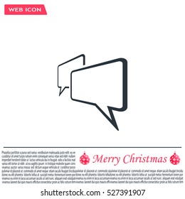 Speech bubbles icon. vector illustration