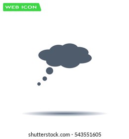  speech bubbles icon, vector illustration. Flat design style