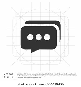 Speech bubbles icon. vector illustration with soft shadow on a gray background

