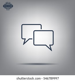 Speech bubbles icon. vector illustration