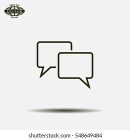 Speech bubbles icon. vector illustration