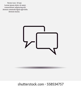 Speech bubbles icon. vector illustration