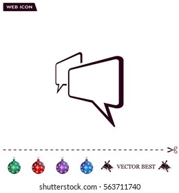 Speech bubbles icon. vector illustration