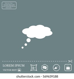  speech bubbles icon, vector illustration. Flat design style