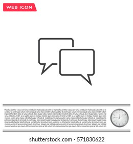 Speech bubbles icon. vector illustration
