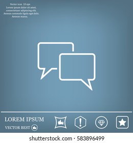 Speech bubbles icon. vector illustration