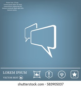 Speech bubbles icon. vector illustration